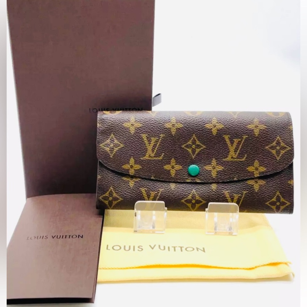 168-24Louis Vuitton Monogram Emily Green Wallet